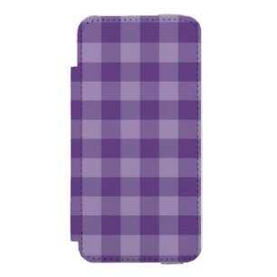 Violet checkered background wallet case for iPhone SE/5/5s