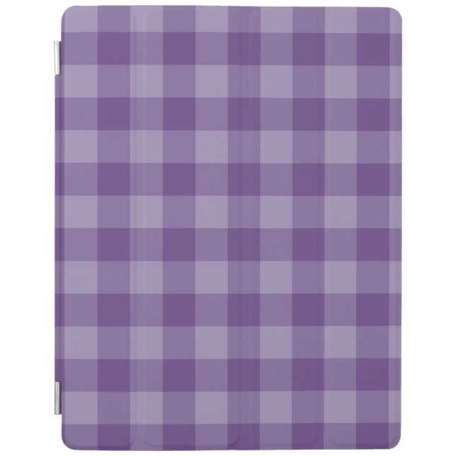 Violet checkered background iPad smart cover (Front)