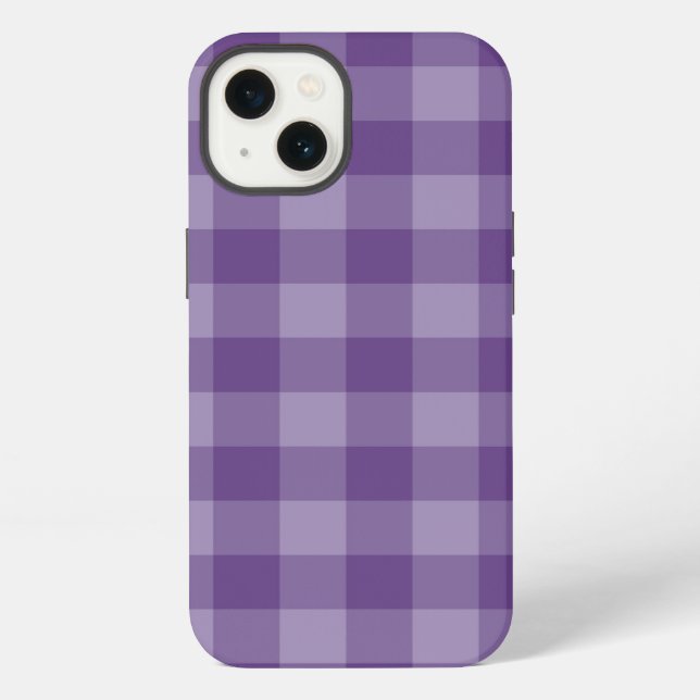 Violet checkered background iphone case (Back)