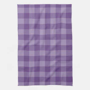 Violet checkered background kitchen towel