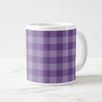 Violet Checkered Background Large Coffee Mug by boutiquey at Zazzle