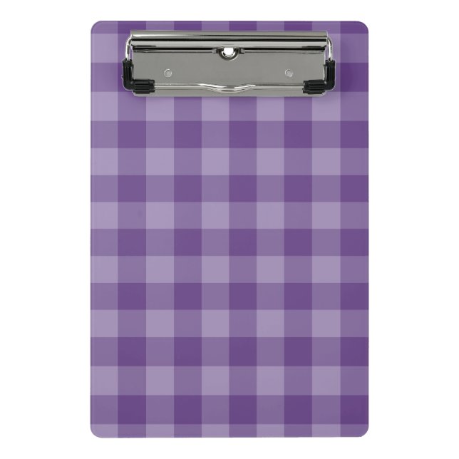 Violet checkered background mini clipboard (Front)