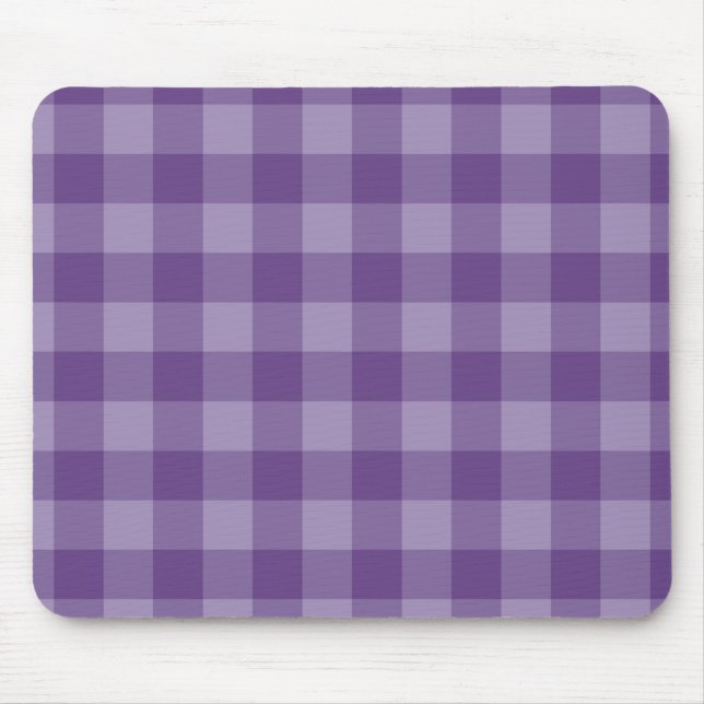 Violet checkered background mouse pad (Front)
