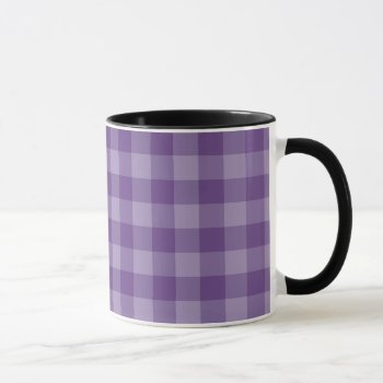 Violet Checkered Background Mug by boutiquey at Zazzle