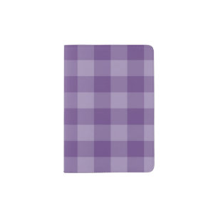Violet checkered background passport holder