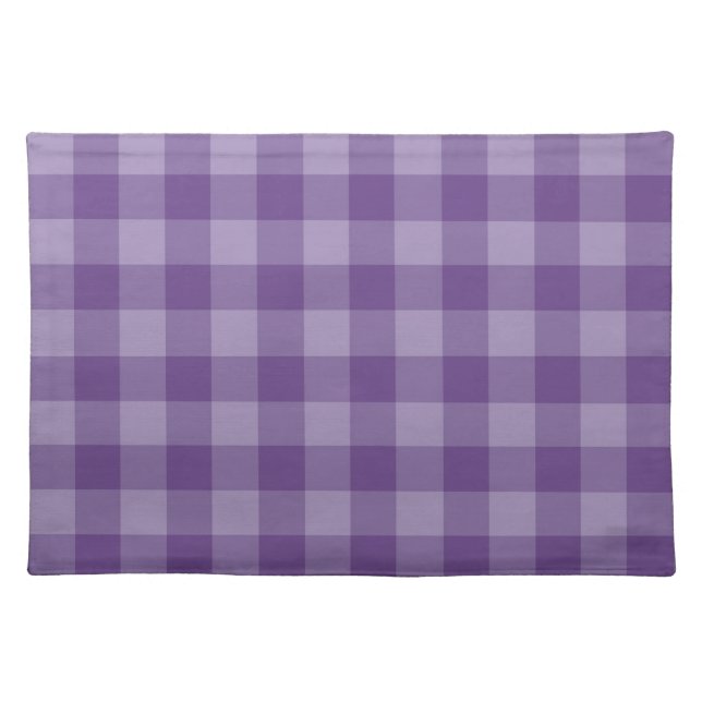 Violet checkered background placemat (Front)