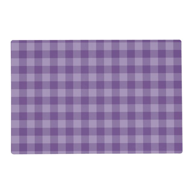 Violet checkered background placemat (Front)