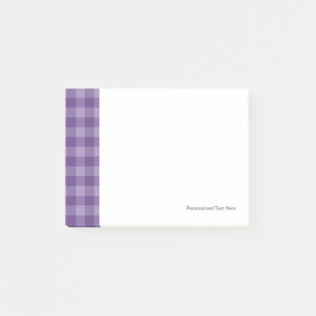 Violet checkered background post-it notes (Front)