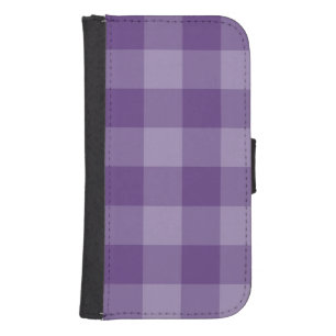 Violet checkered background wallet phone case for samsung galaxy s4