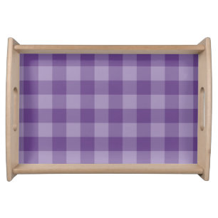 Violet checkered background serving tray