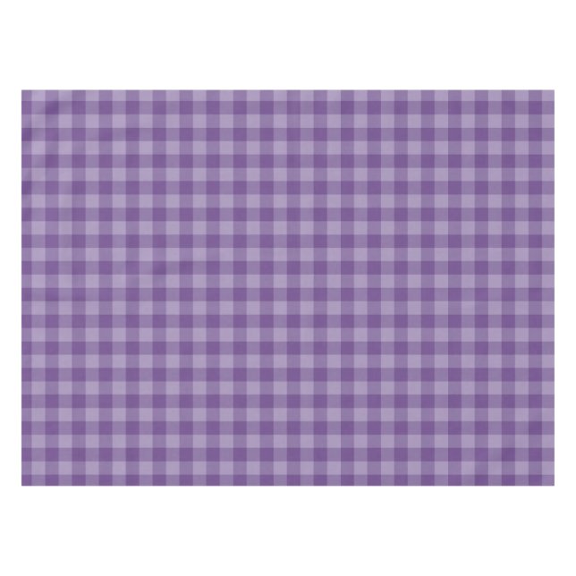 Violet checkered background tablecloth (Front (Horizontal))