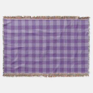 Violet checkered background throw blanket