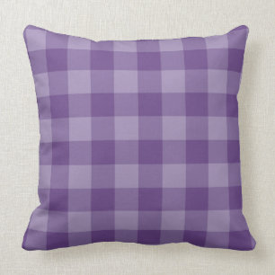 Violet checkered background throw pillow