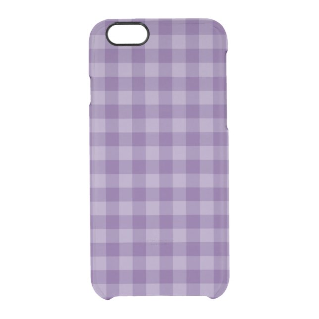 Violet checkered background uncommon iPhone case (Back)