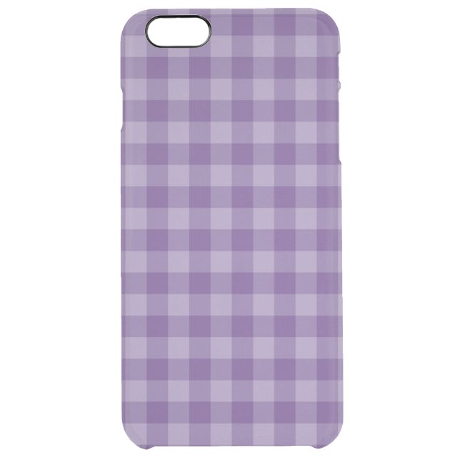 Violet checkered background uncommon iPhone case (Back)
