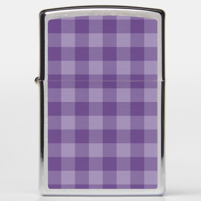 Violet checkered background zippo lighter (Front)