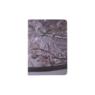 Violet Cherry Blossom Passport Holder
