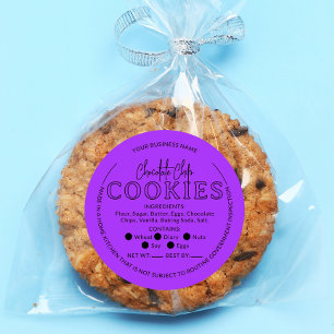Violet Chocolate Chip Cookies Cottage Law Sticker