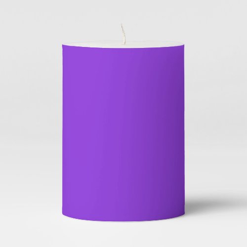 Violet Color Simple Monochrome Plain Violet Pillar Candle