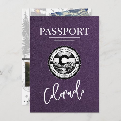 Violet Colorado Passport Save The Date