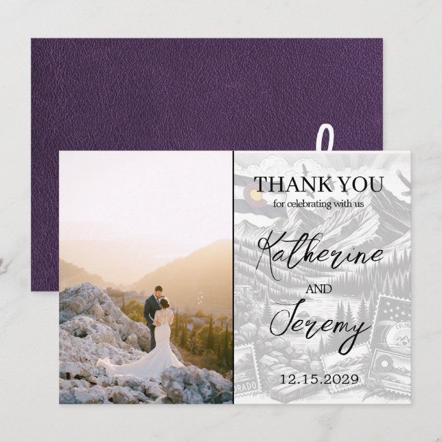 Violet Colorado Passport Thank You Card (Front/Back)