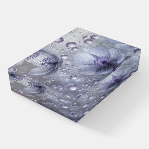 Violet Cosmos and Dew Drops Paperweight