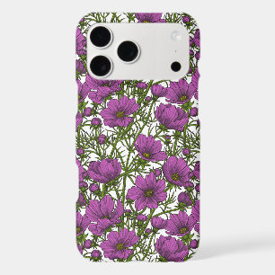 Violet cosmos flowers iPhone 17 pro max case