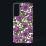 Violet cosmos flowers samsung galaxy s22  case<br><div class="desc">Hand drawn vector illustrations with pink cosmos flowers</div>