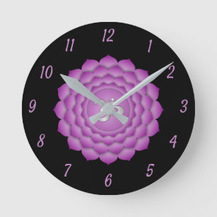 Violet Crown Chakra Chi Zen Yoga Spiritual Round Clock