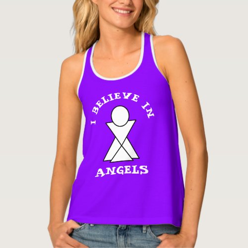 Violet Crown Chakra Geometric Angel Name Tank Top