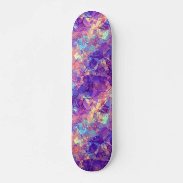 Violet Crumpled Texture Skateboard Deck (Front)