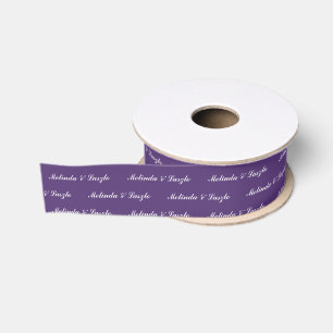 Violet Custom Wedding Grosgrain Ribbon