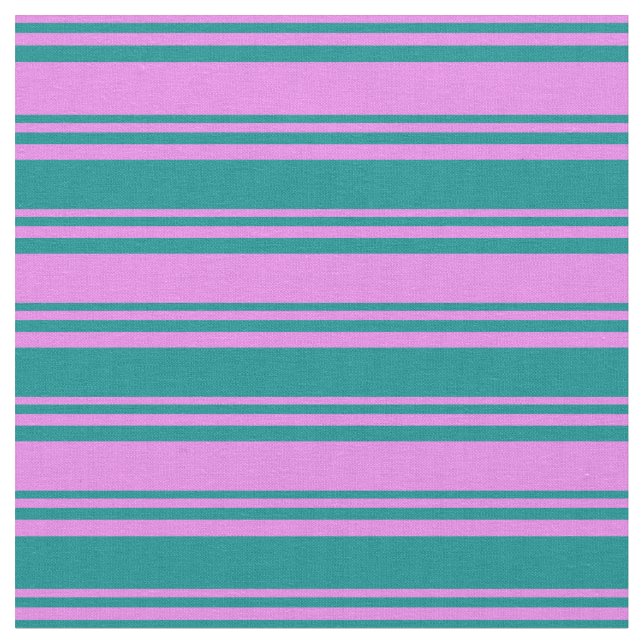 Violet & Dark Cyan Stripes/Lines Pattern Fabric (Close Up)