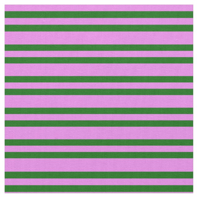 Violet & Dark Green Colored Lined Pattern Fabric (Close Up)