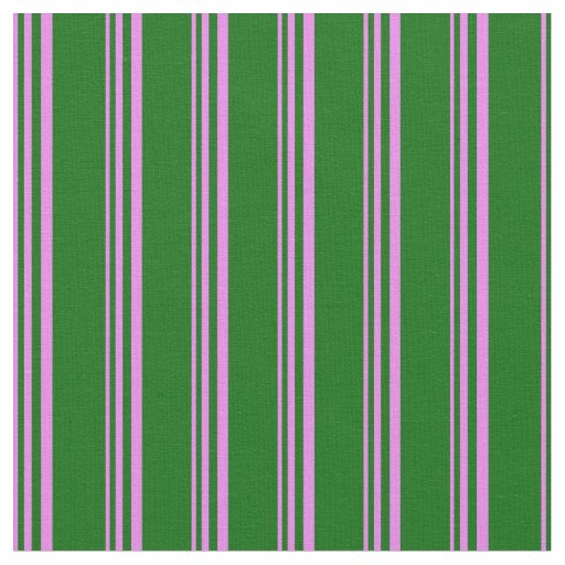 Violet & Dark Green Striped Pattern Fabric