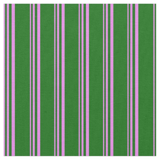 Violet & Dark Green Striped Pattern Fabric (Close Up)