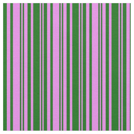 Violet & Dark Green Stripes Pattern Fabric