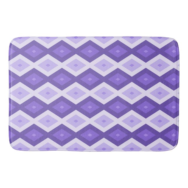 Violet diamond pattern bath mat (Front)
