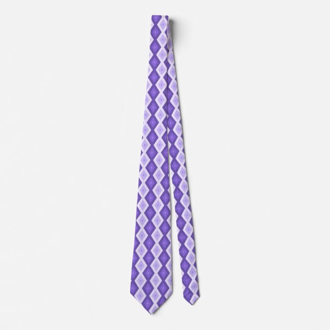 Violet diamond pattern neck tie (Front)
