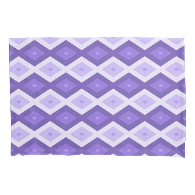 Violet diamond pattern pillow case (Front)