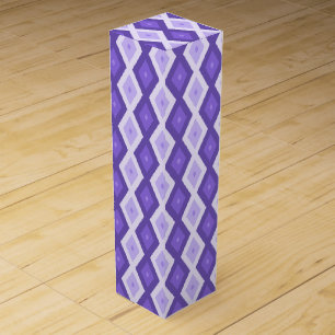 Violet diamond pattern wine box