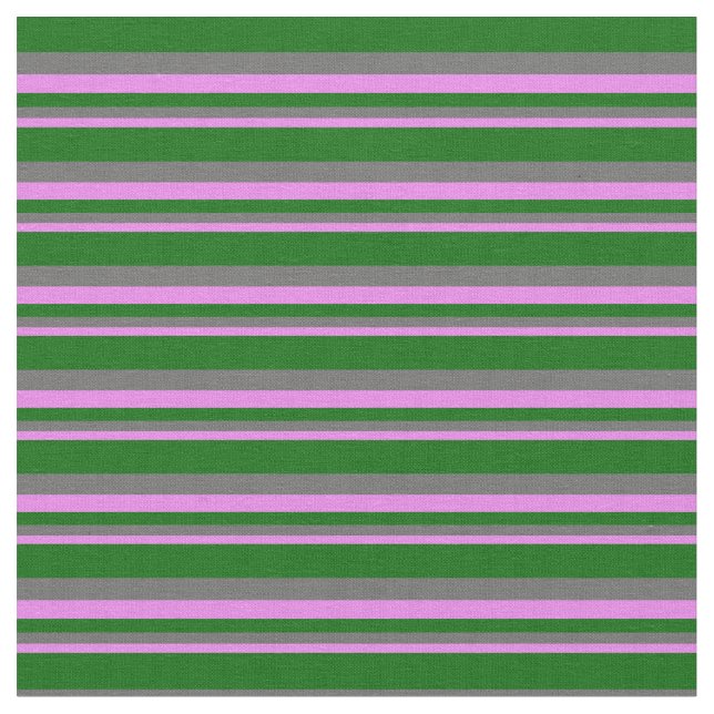 Violet, Dim Gray & Dark Green Lines Fabric (Close Up)