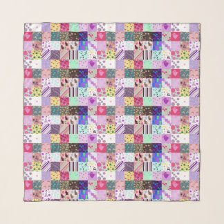 violet dots-tile scarf