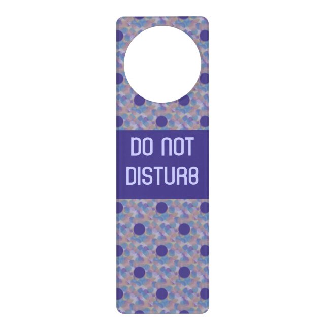 Violet Dots with Personalized Nameplate Door Hanger (Front)