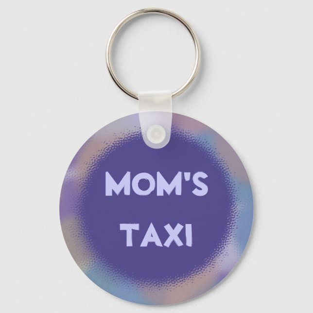 Violet Dots with Personalized Nameplate Keychain (Front)