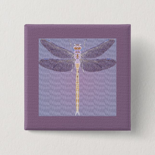Violet Dragonfly Button (Front)