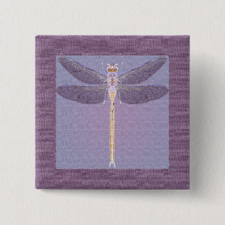 Violet Dragonfly Button