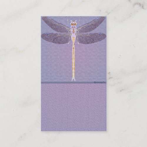 Violet Dragonfly Customizable Business Card