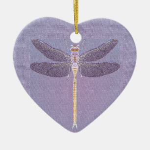 Violet Dragonfly Ornament