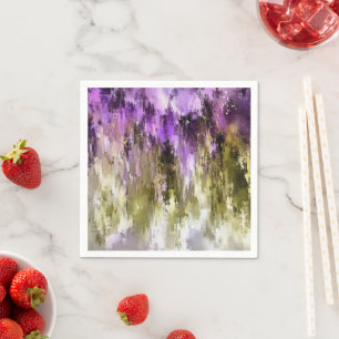 Violet Dreams And Olive Skies Napkins